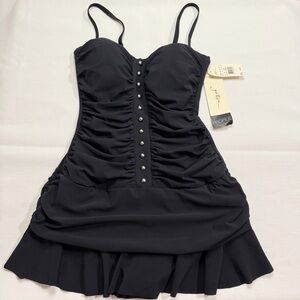 Profile by Gottex Black swim dress size 10 new with tags